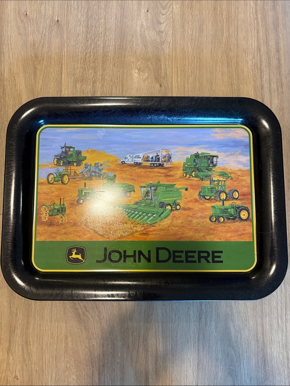 John Deere Green & Black Tractor Serving Tray